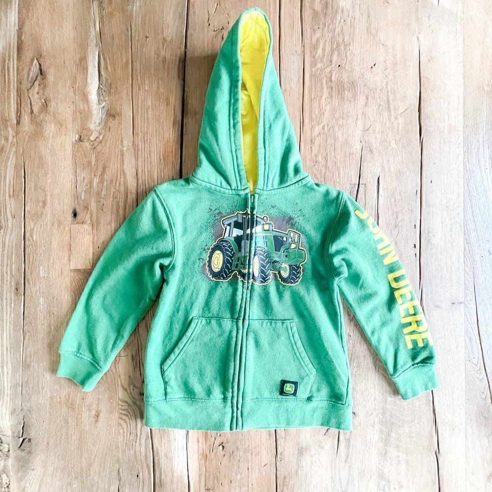 John Deere Zip Up Hoodie, Size 4